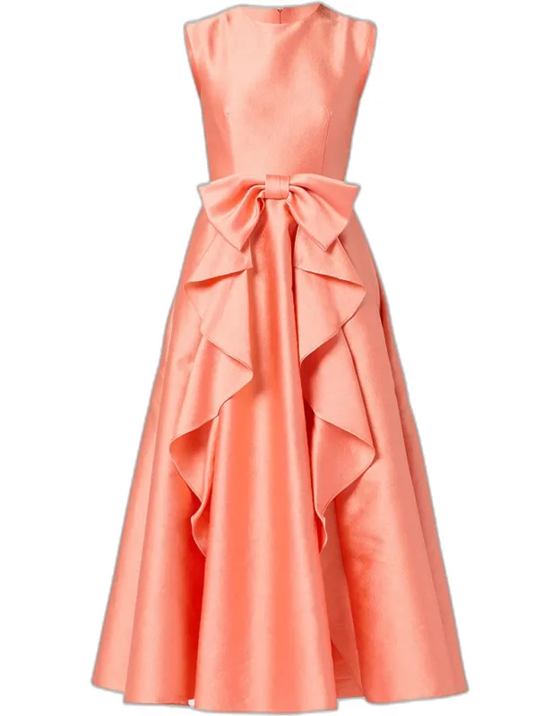 Sleeveless Bow-front Maxi Dress