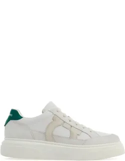 Gancini-patch Calfskin Sneakers