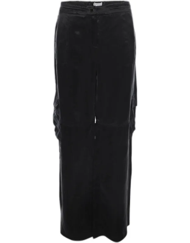 Midnight Blue Cupro Combat Trousers