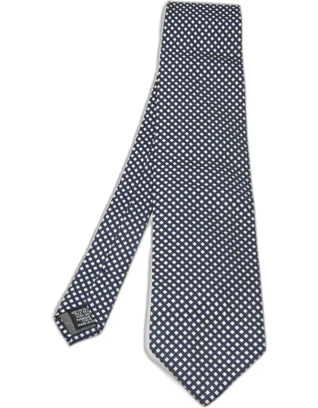 Checkered Silk Tie
