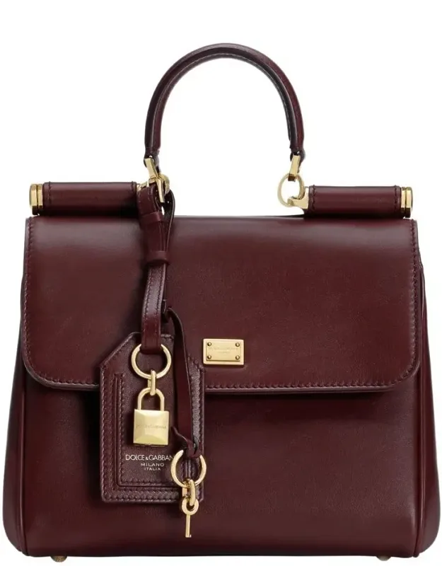 Bag With Padlock Charm And Detachable Shoulder Strap