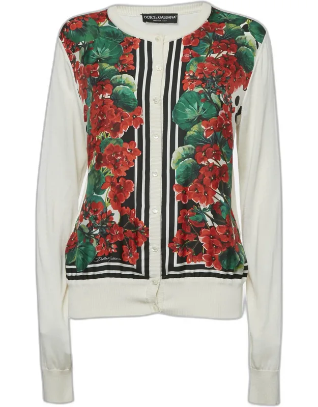 Printed Silk Cardigan