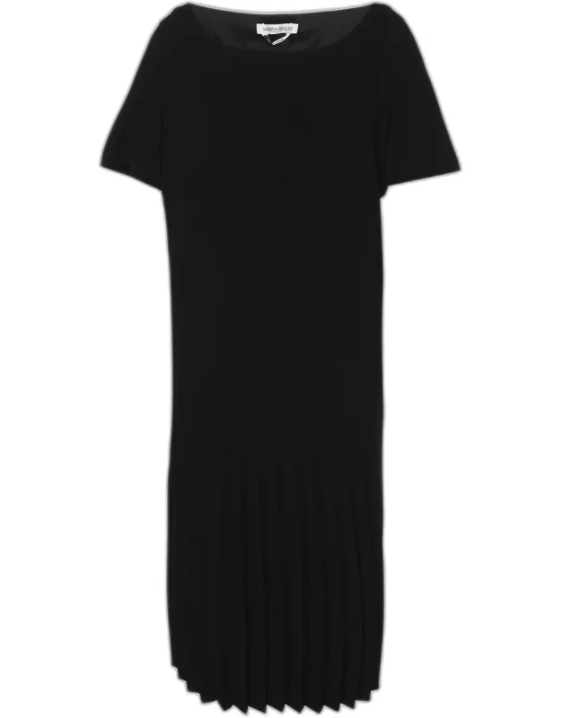 Crepe Pleated Dress
