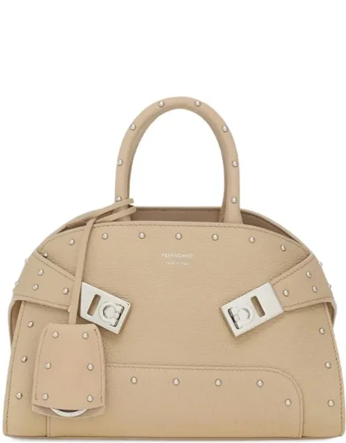 Bag With Stud Embellishments And Detachable Shoulder Strap