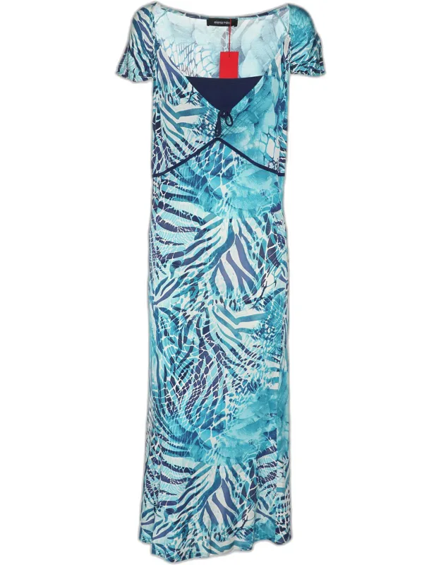 Printed Jersey Sleeveless Midi Dress