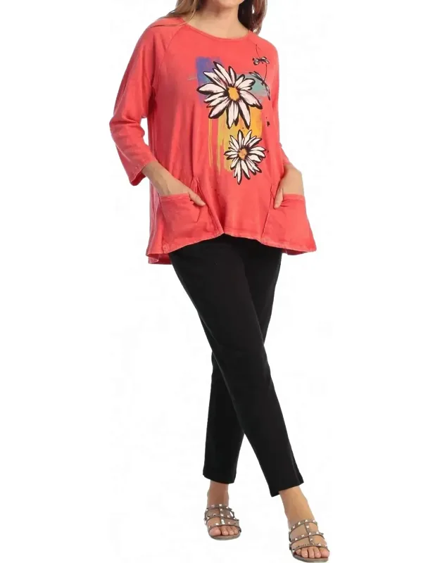 Mineral Washed Patch Pocket Cotton Top