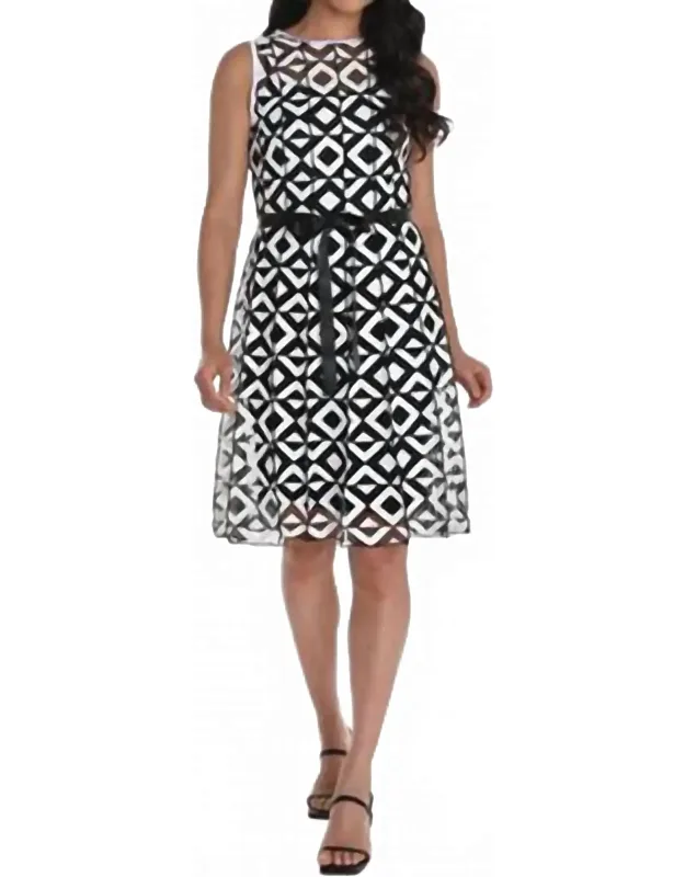 Geometric Lace Dress