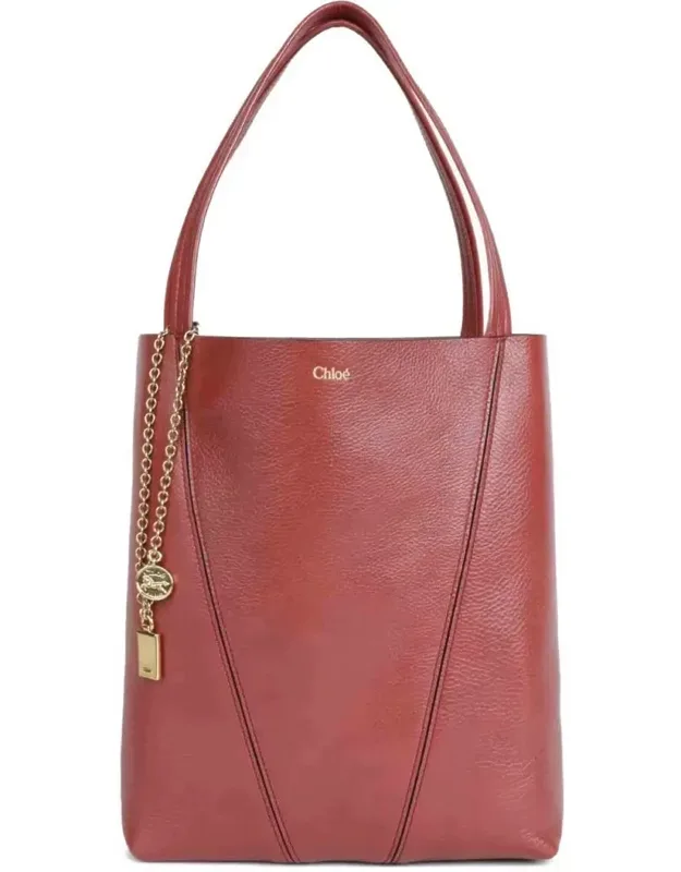 Spin Tote In Grained Leather Bag