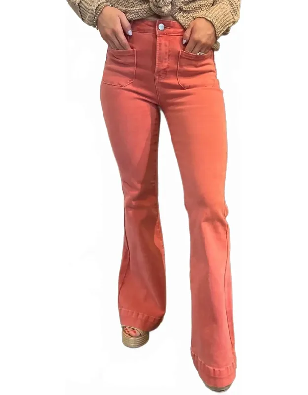 Front Pocket Bell Bottom Pants