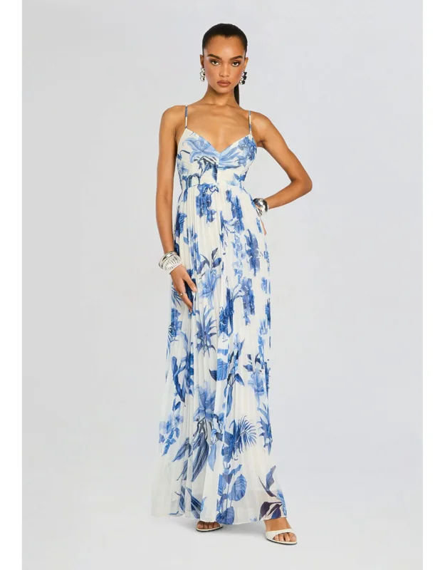 Pleated Maxi Dress