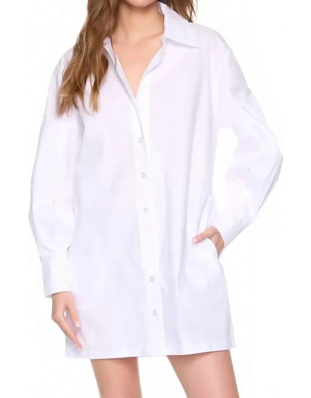 Poplin Button-down Shirt Dress