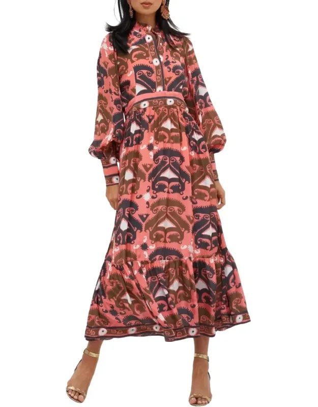 Uzbek Shirt Waist Maxi Dress