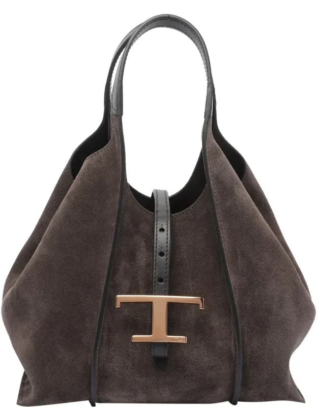 Tote Bag With Clip Closure And Removable Inner Pochette