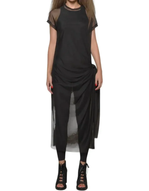 Mesh Short Sleeve Dress