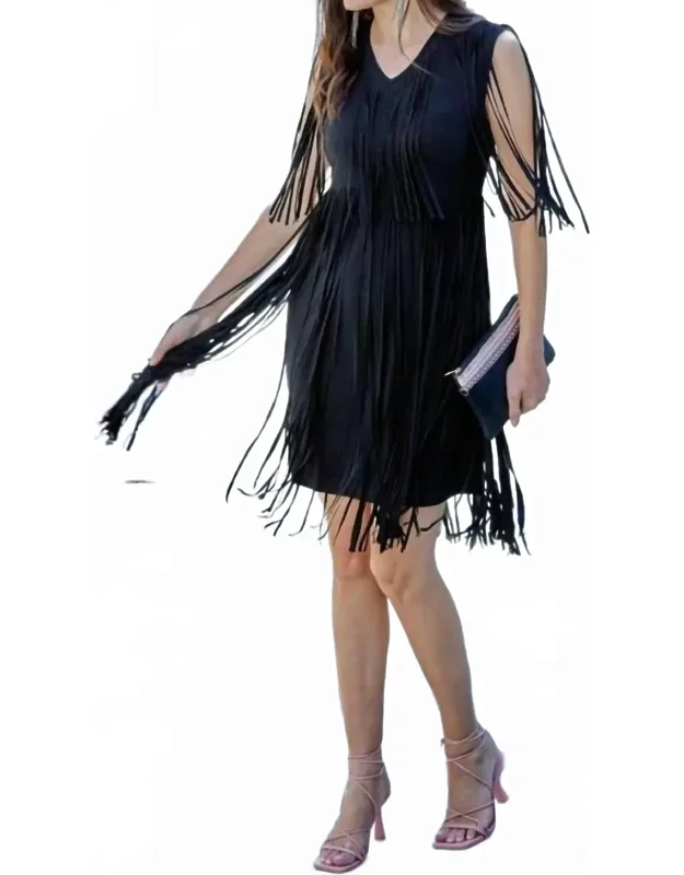 Fringe Knit Dress