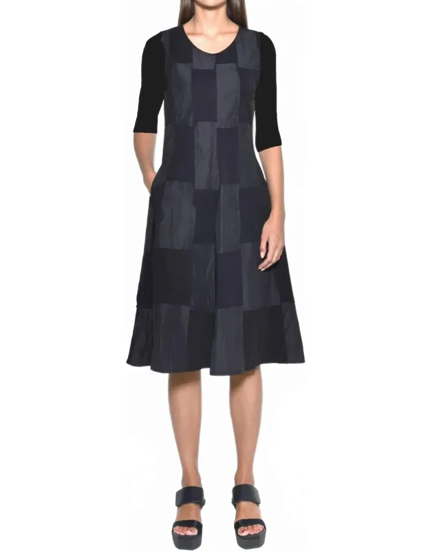 Chessboard Midi Dress