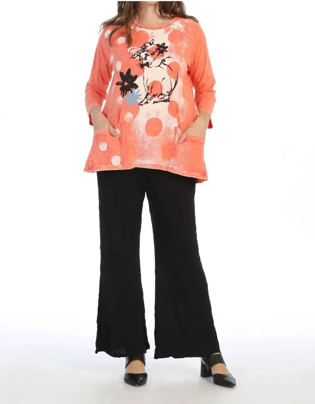 Shine Mineral Washed Patch Pocket Cotton Top