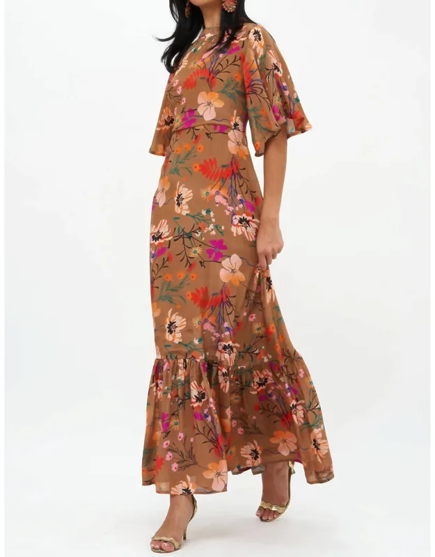 Flirty Mock Neck Maxi Dress