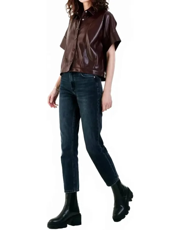 Bess Vegan Leather Top