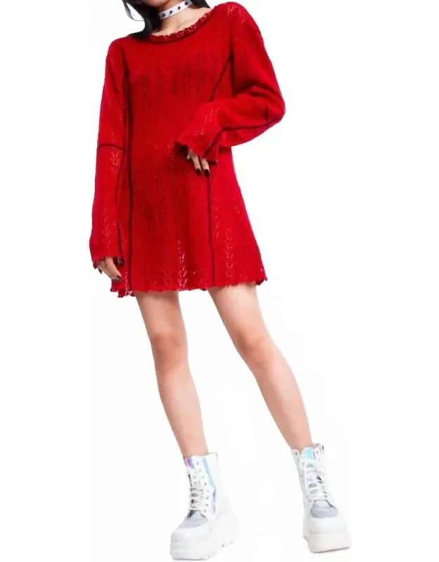 Punk Knit Long Sweater Dress