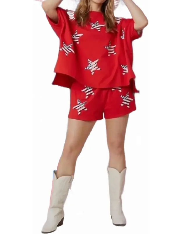 Sequin Star Shorts