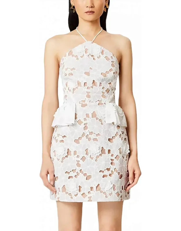 Seafarer Lace Halter Neck Mini Dress