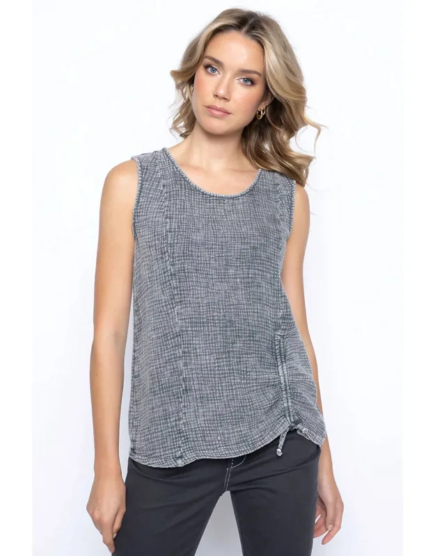 Ruched Drawstring Tank Top