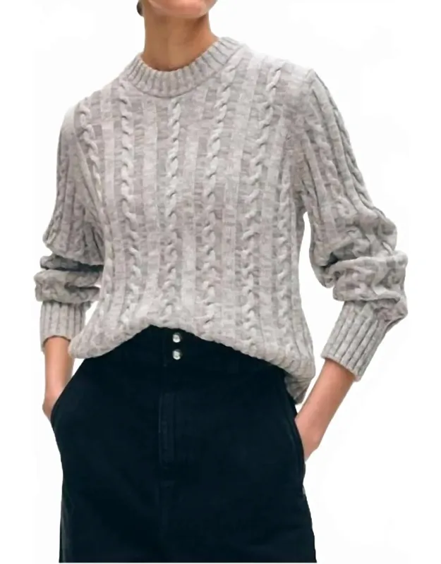Organic Cotton Cable Crew Sweater