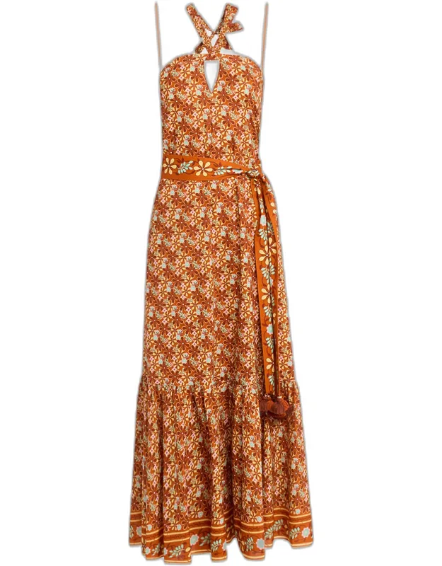 Floral Halter Maxi Dress
