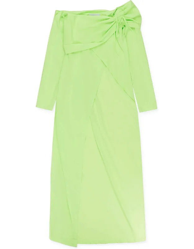 Off The Shoulder One Strap Maxi Dress