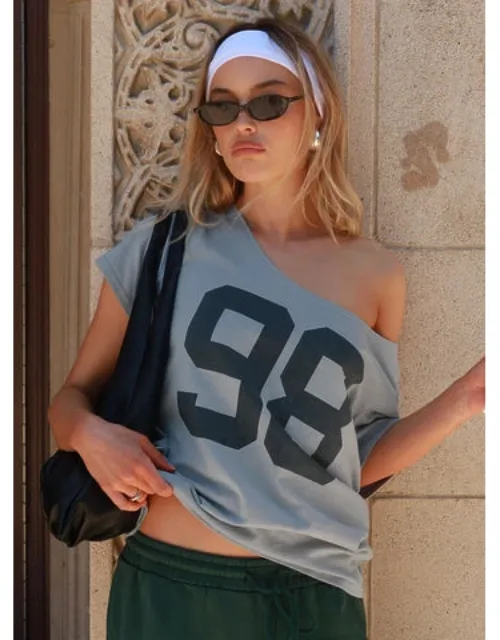 Stayback Wide Neck Graphic Top