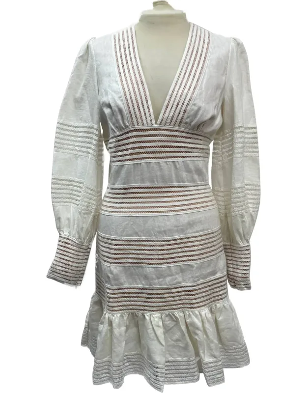 Crochet Trimmed Mini Dress