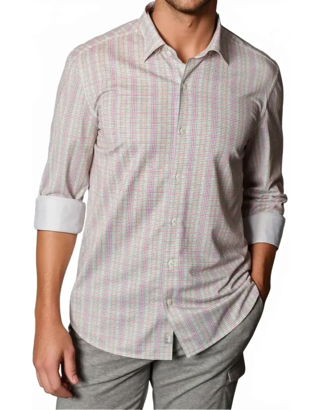 Spectrum Check Long Sleeve Tech Shirt