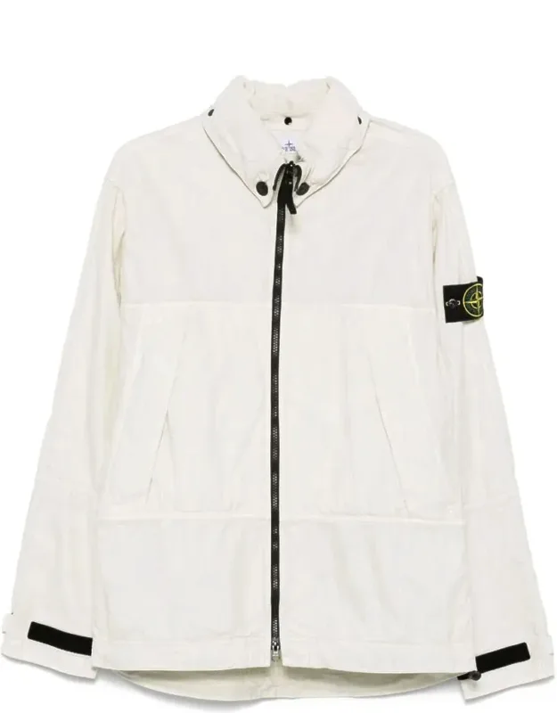 Jacket With Two-way Zip Fastening And Concealed Hood