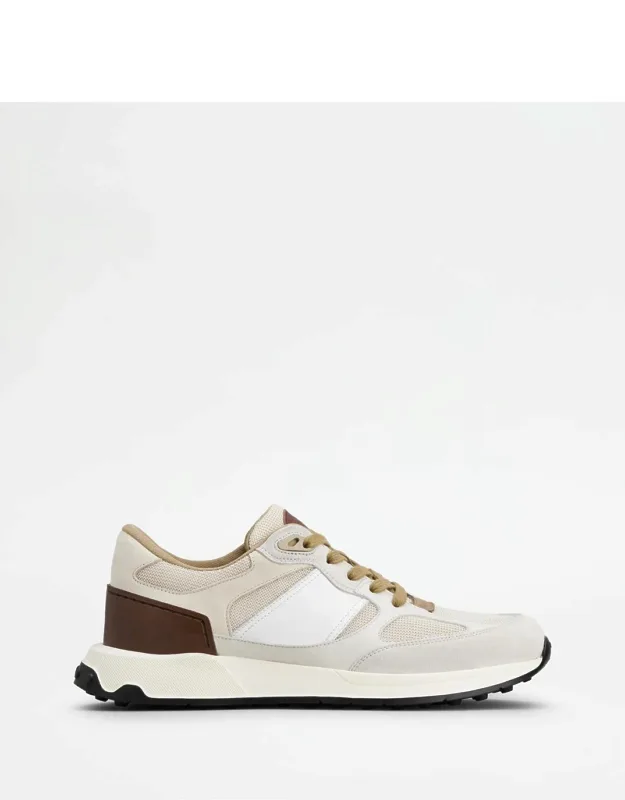 Sneakers In Suede And Smooth Leather