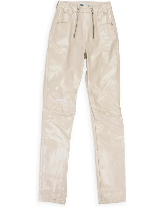 High Waisted Vinyl Trousers