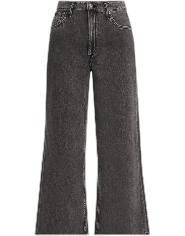 Featherweight High-rise Wide Ankle Jeans