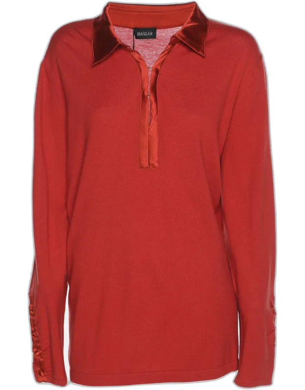 Stretch Knit Long Sleeve Sweater
