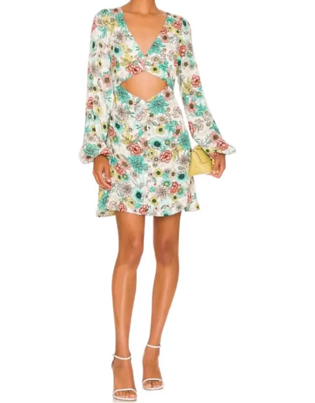 Cutout Crepe Mini Dress