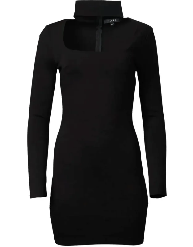 Cutout Crepe Mini Dress