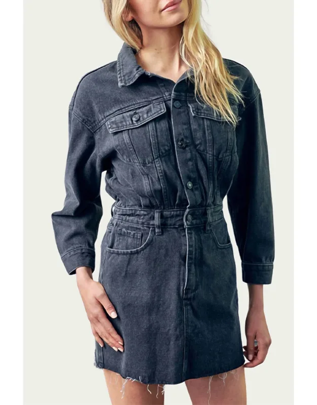Raw-edge Mini Dress