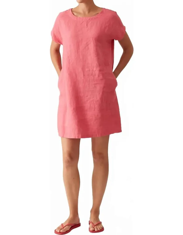 Drop Shoulder Linen Dress