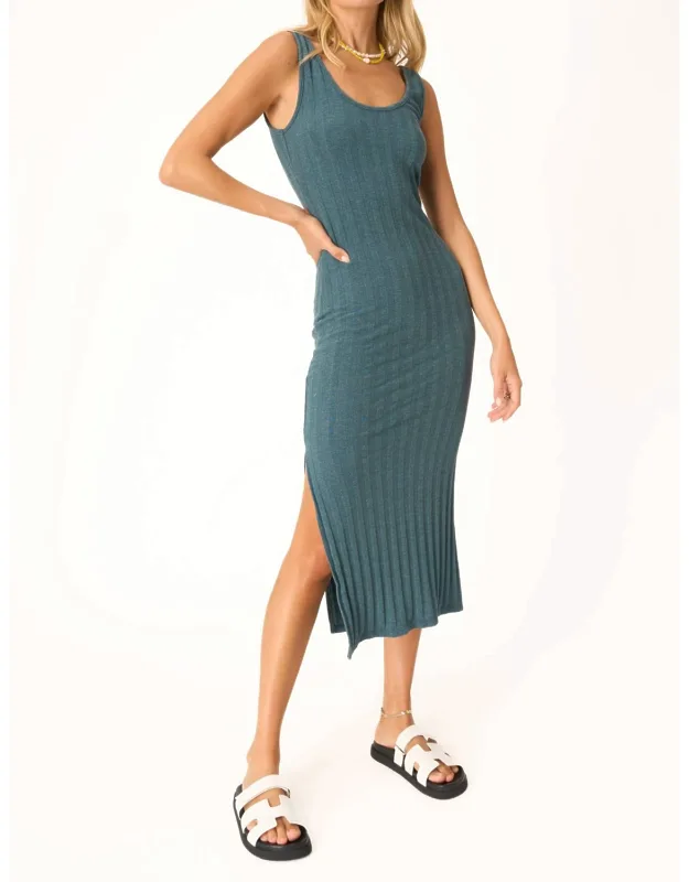 Scoop Neck Rib Dress