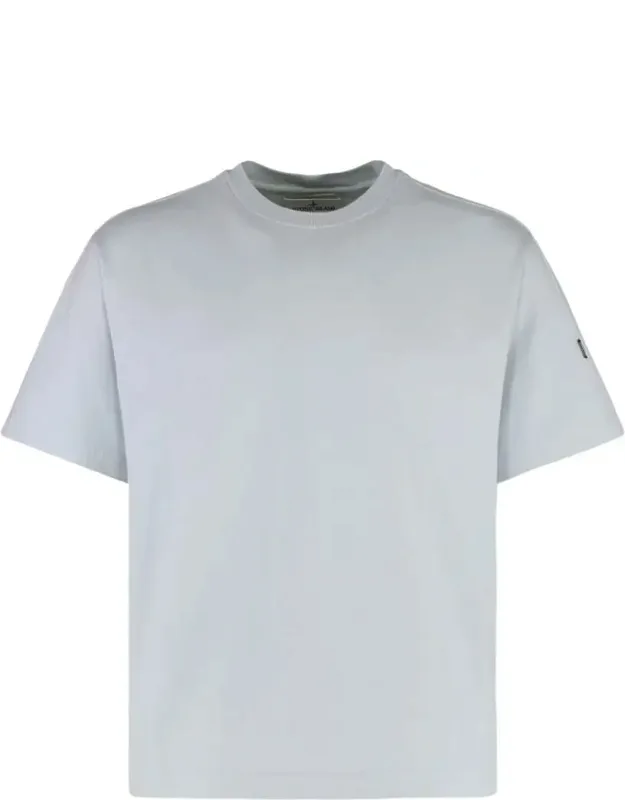 T-shirt And Polo With Crew Neck And Back Logo Patch