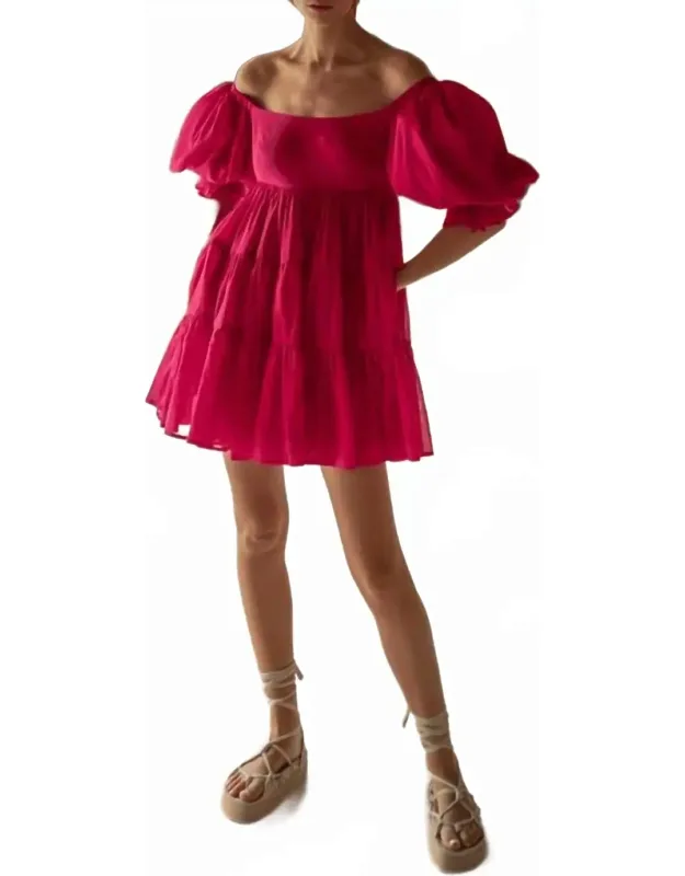 Ruffle Detail Mini Dress