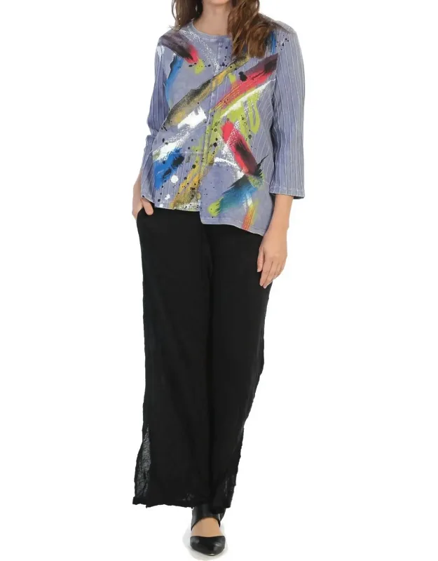 Bora Bora Mineral Washed Ribbed Cotton Tunic Top