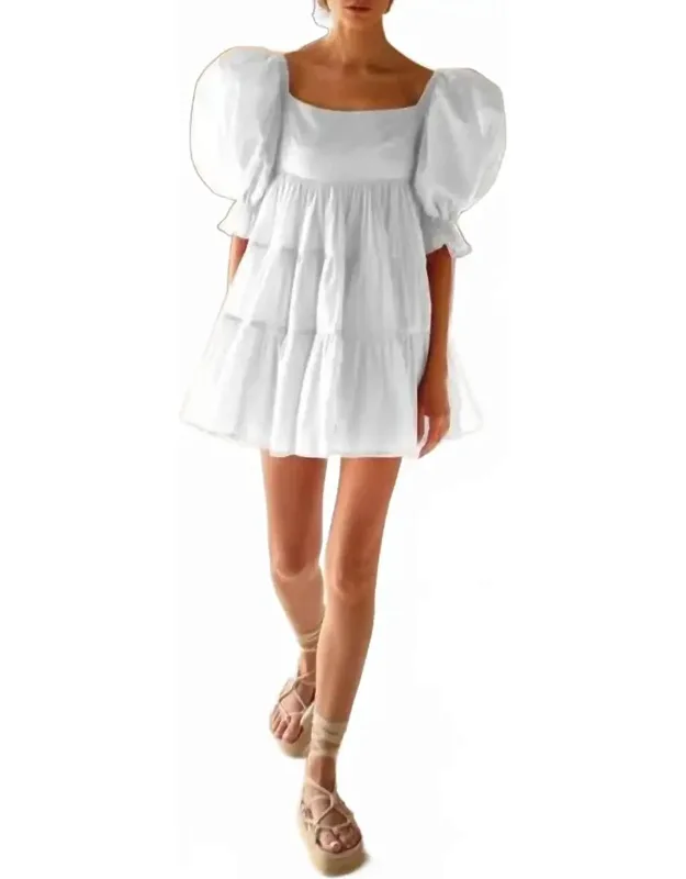 Ruffle Detail Mini Dress