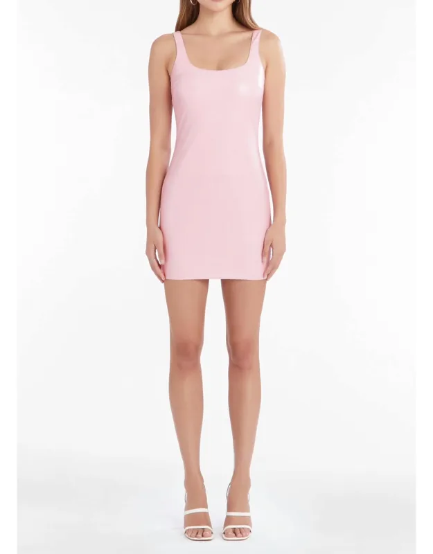 Margot Faux-leather Sleeveless Mini Dress