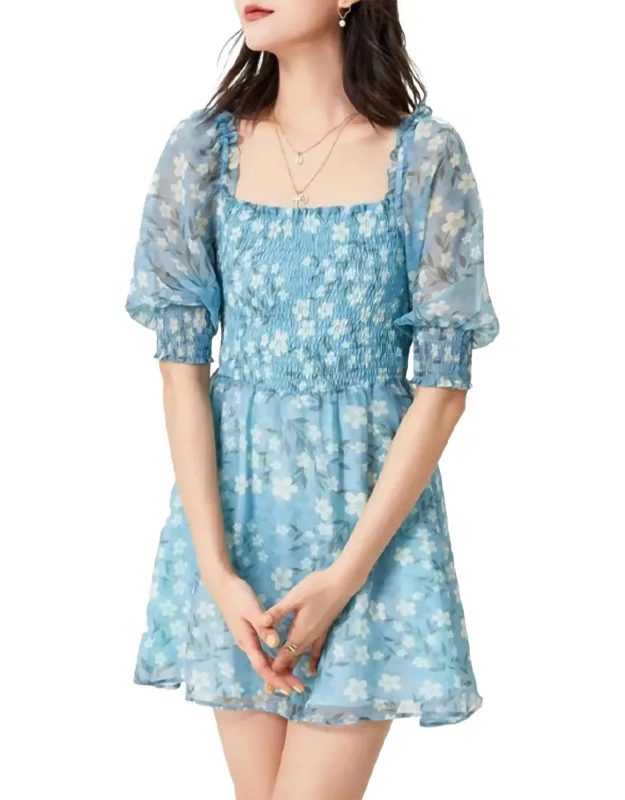 Edelweiss Floral-print Mini Dress