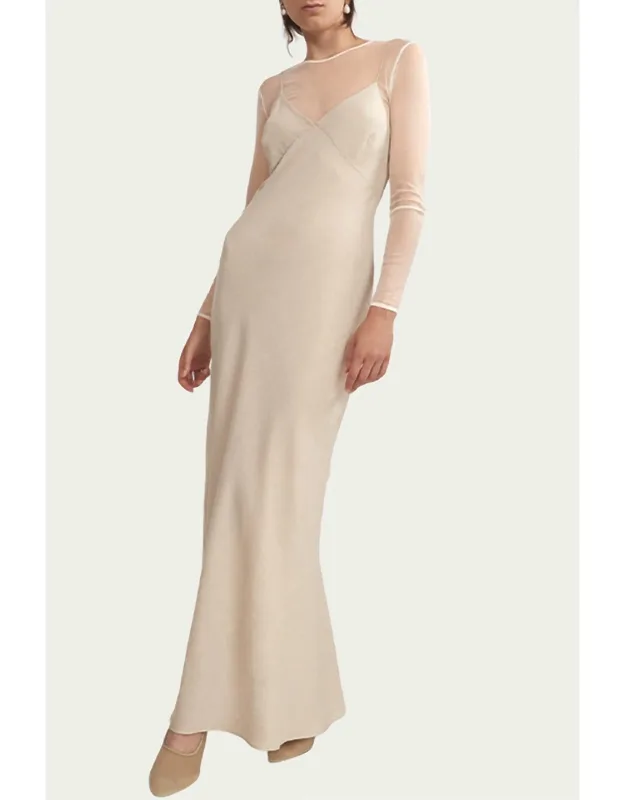 Florent Silk-cotton Crepe Slip Maxi Dress